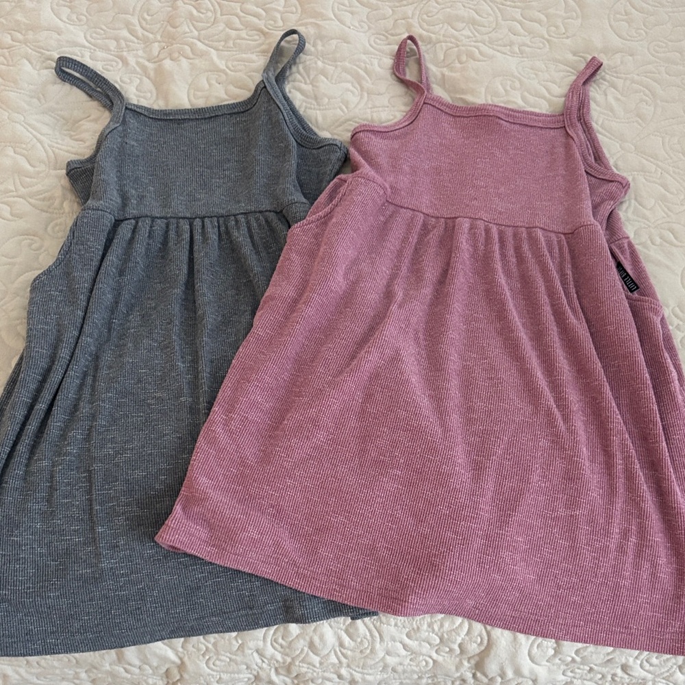 Little Bipsy Pink and Gray Casual Dresses